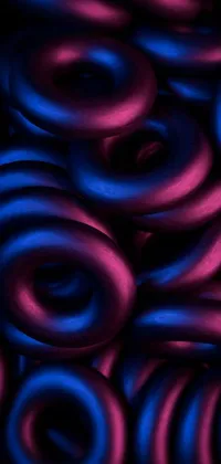 Dynamic blue/pink Rings Time Twist Live Wallpaper - free download