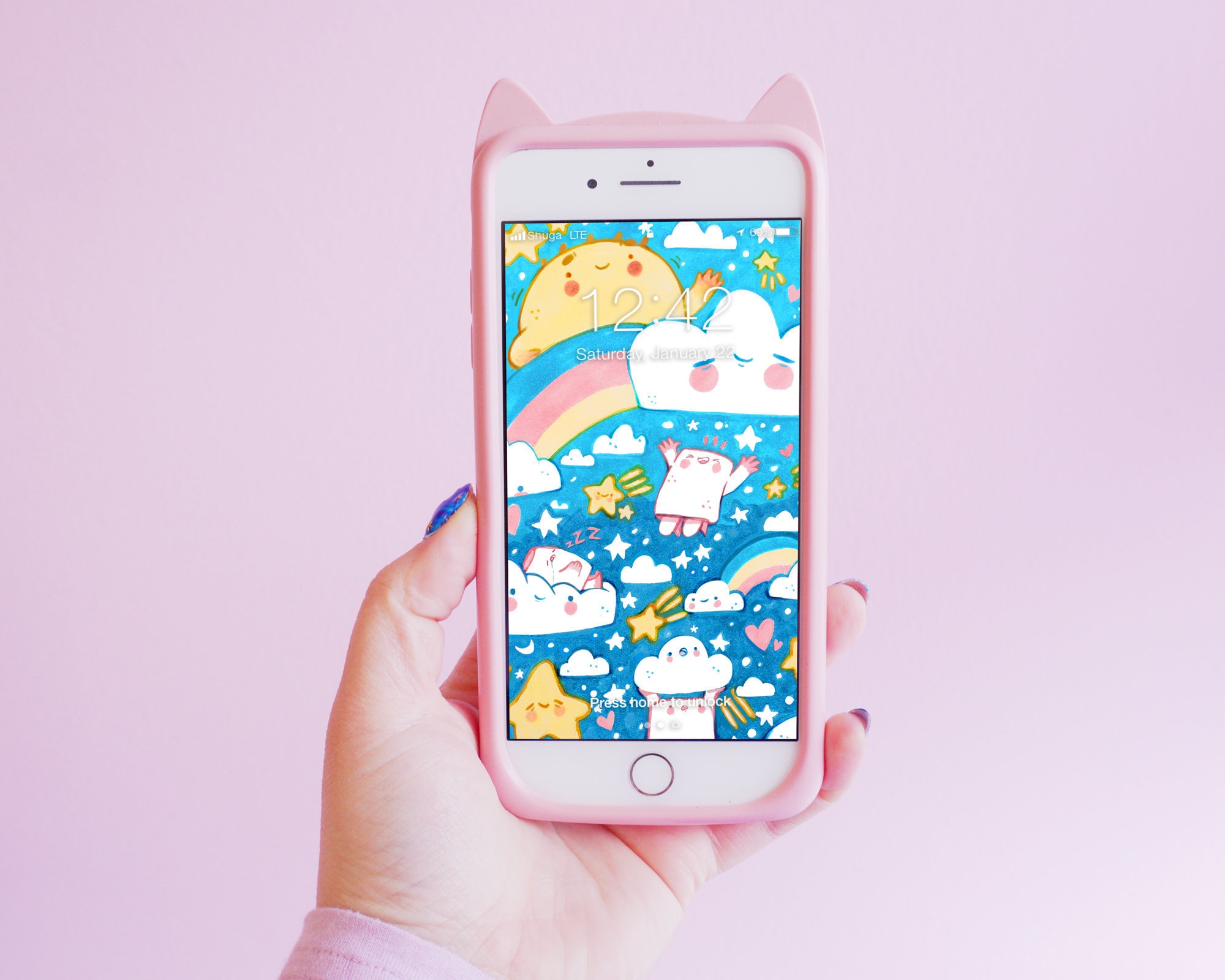 Kawaii Digital Phone Wallpaper Background Digital Download - Etsy