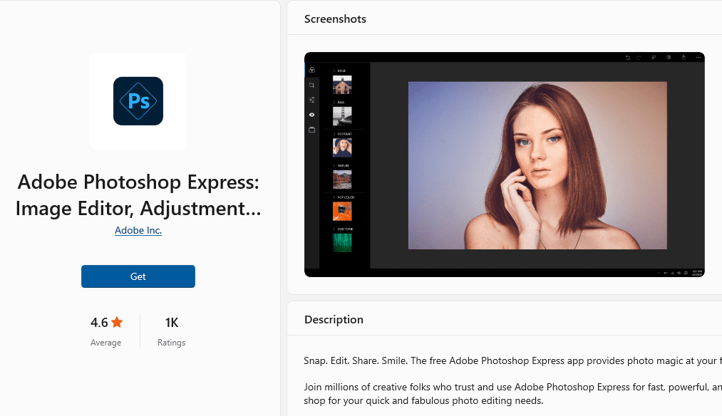 How to Download and Install Adobe Photoshop Express on Windows? - GeeksforGeeks