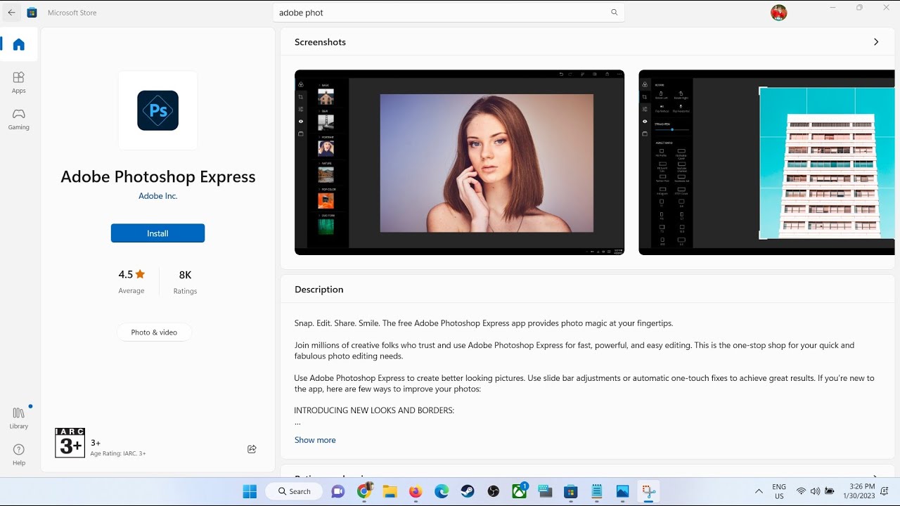 Fix Adobe Photoshop Express Not Installing From Microsoft Store On Windows 11/10 PC - YouTube