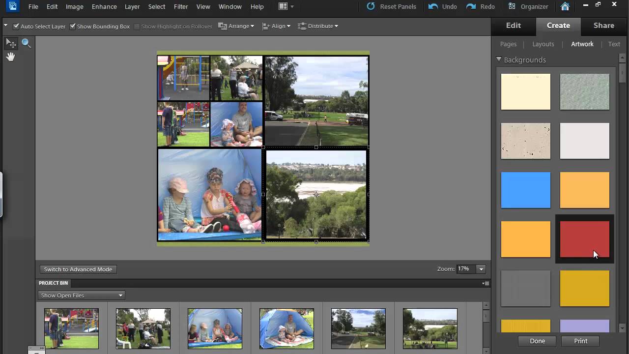 Create a Photo Collage in Photoshop Elements - YouTube