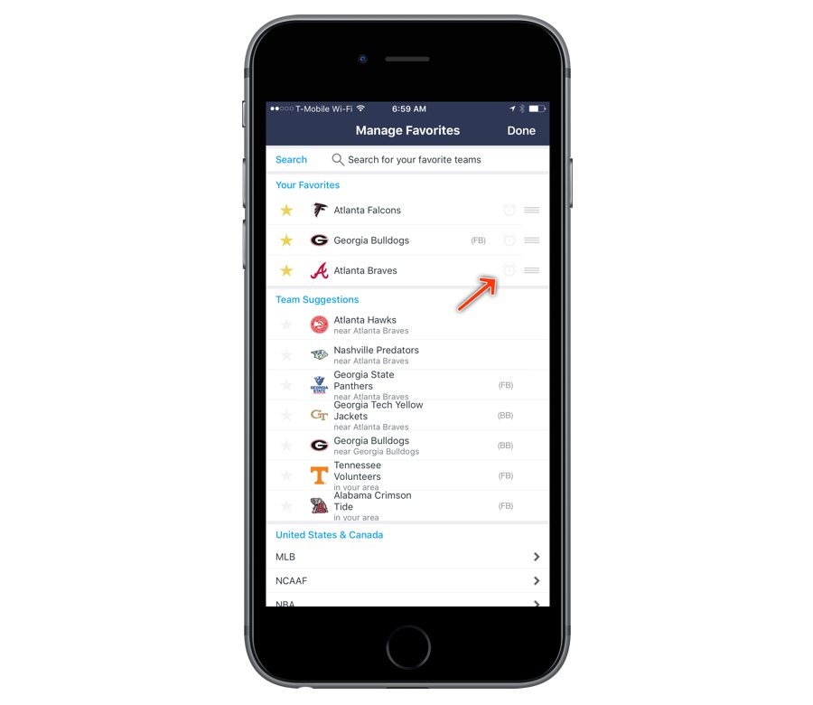 How to customize team push alerts in Yahoo Sports – The Sweet Setup