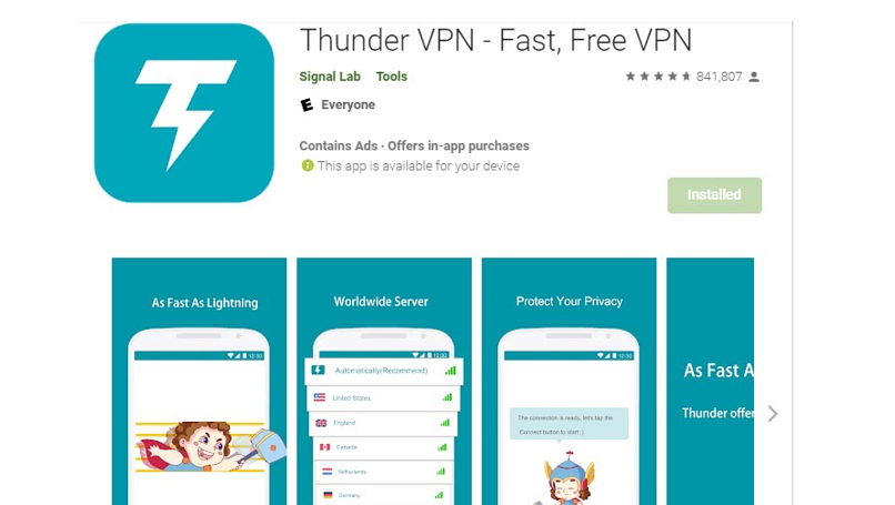 Thunder VPN Review 2023 - Useless for Anything But Browsing