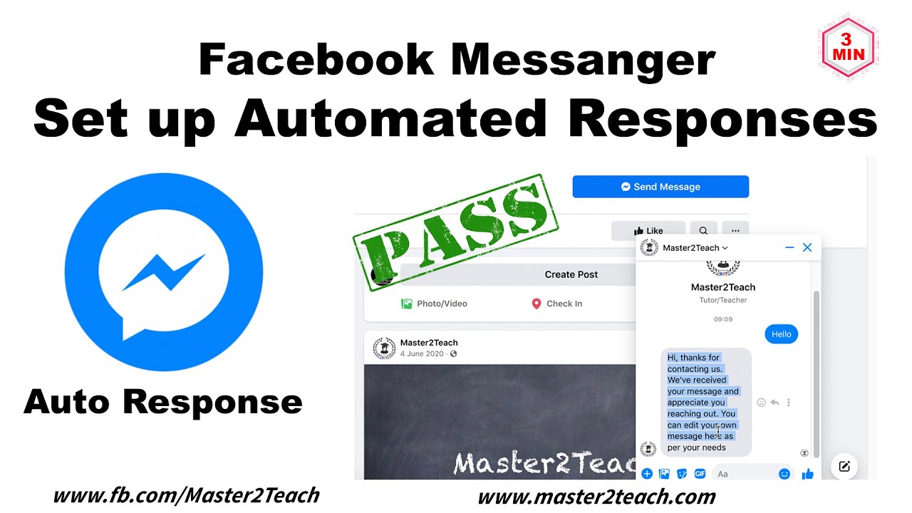 Set up automated responses in facebook messenger - Auto Response - YouTube