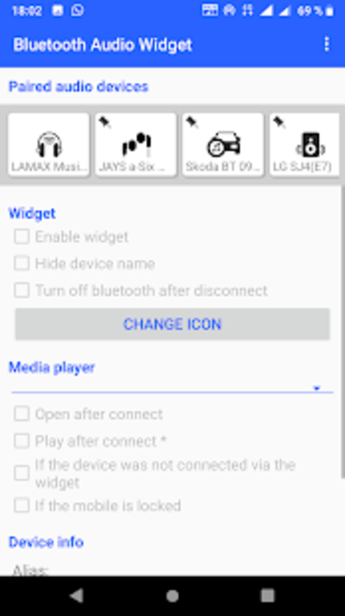 Bluetooth audio device widget: connect play music APK for Android - Download