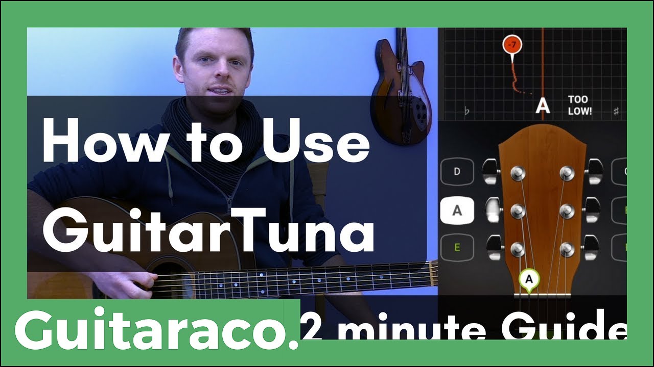 How to use GuitarTuna app to tune your Guitar // Quick 2 minute guide - YouTube