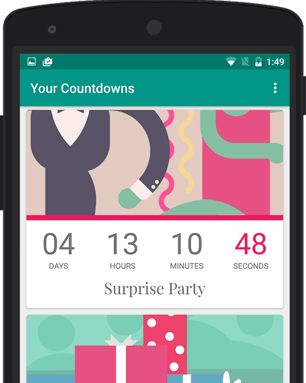 Discontinued App; Countdown App by timeanddate.com - for Android
