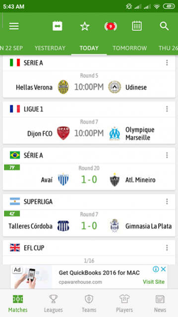 BeSoccer - Soccer Live Score 5.4.7 Free Download