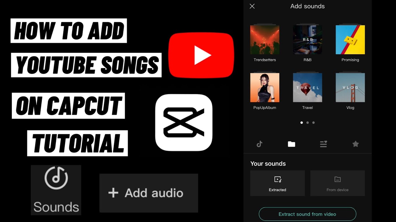 How To Add Youtube Songs On CapCut Tutorial for iOS - YouTube