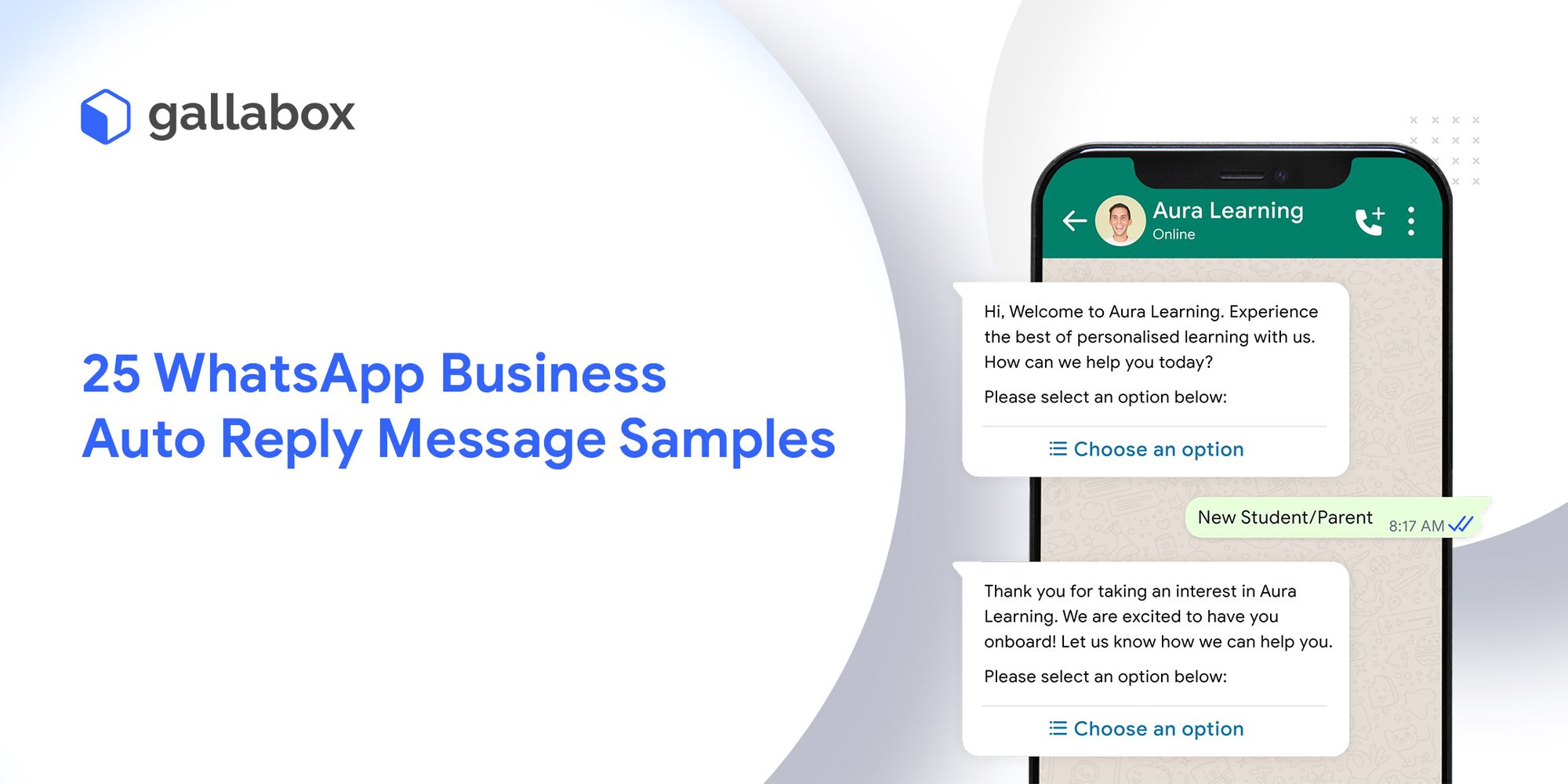 25 WhatsApp Business Auto Reply Message Samples - Gallabox Blog