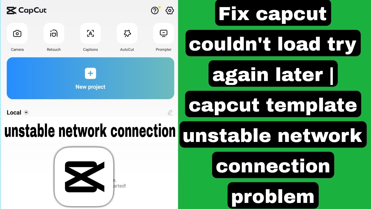Fix capcut couldn't load try again later | capcut template unstable network connection problem - YouTube